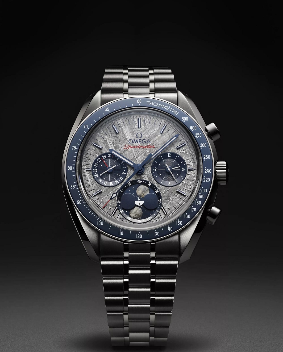 OMEGA Launches The Speedmaster Moonphase Meteorite