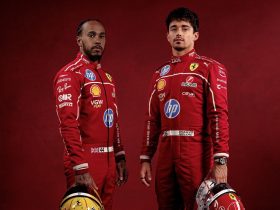 Lewis Hamilton, Charles Leclerc Unveil 2025 Scuderia Ferrari HP Race Suit