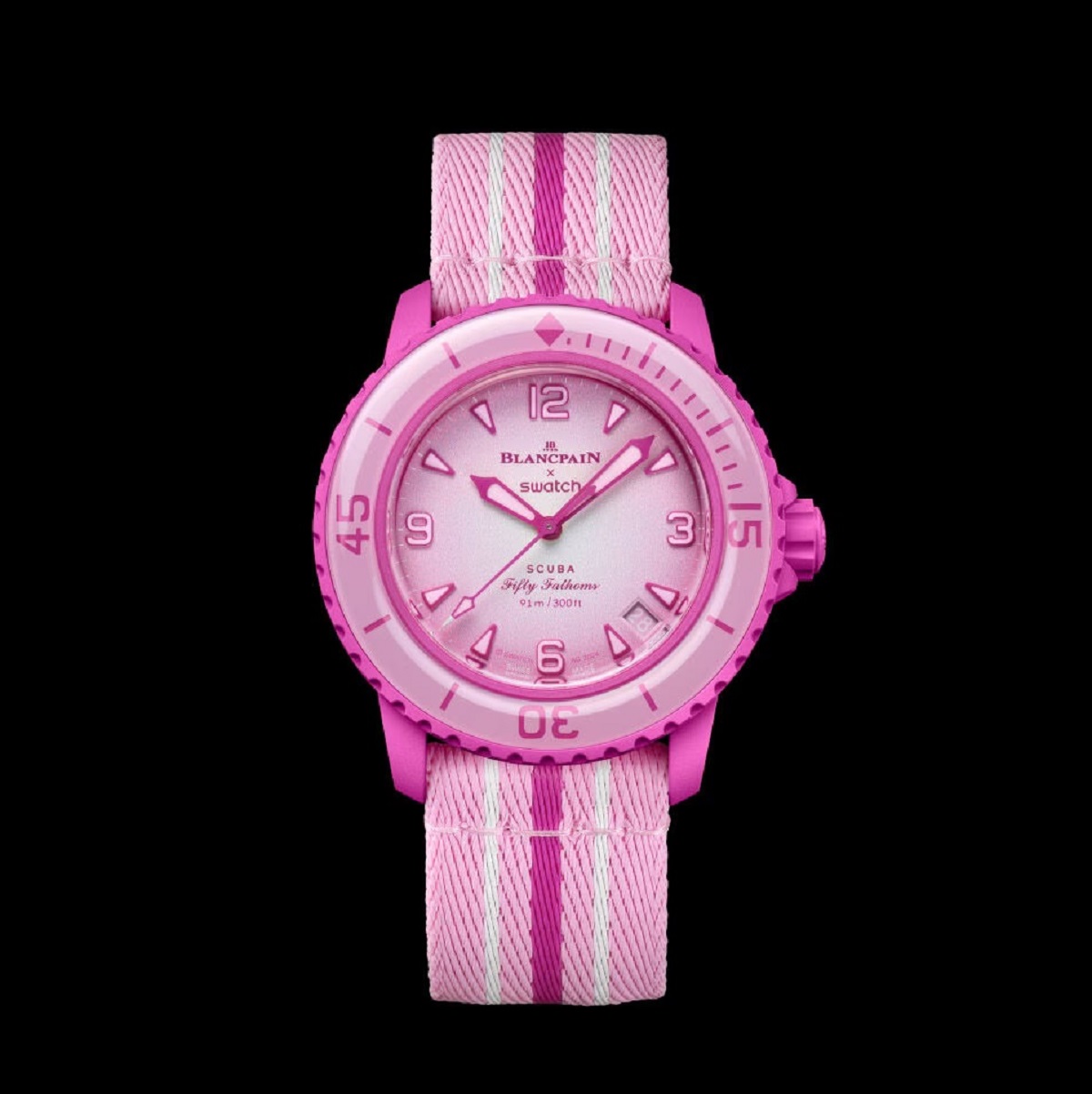 Touch of Pink | Swatch, Blancpain Debut New Bioceramic Scuba Fifty Fathoms