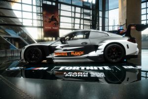 BMW M4 GT3 EVO from Fortnite and Rocket League at BMW Welt