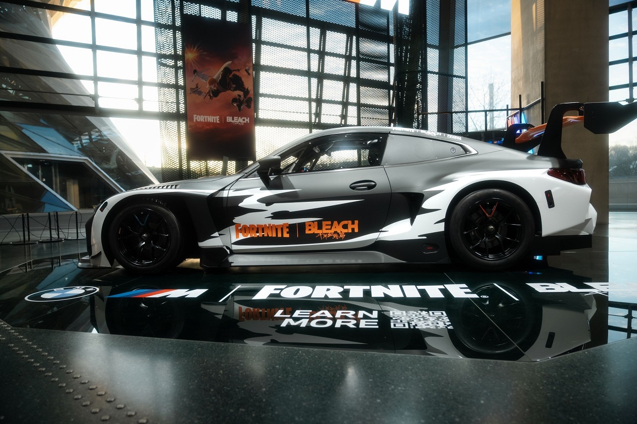 BMW M4 GT3 EVO from Fortnite and Rocket League at BMW Welt