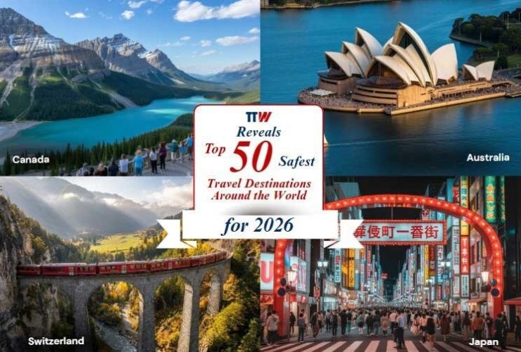 TTW Reveals Top 50 Safest Travel Destinations Around the World for 2026